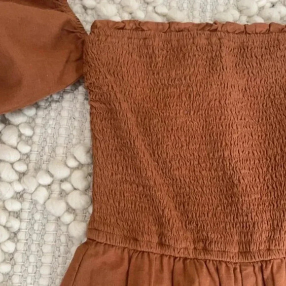 Abercrombie & Fitch Brown Off-Shoulder Romper - Picture 4 of 6